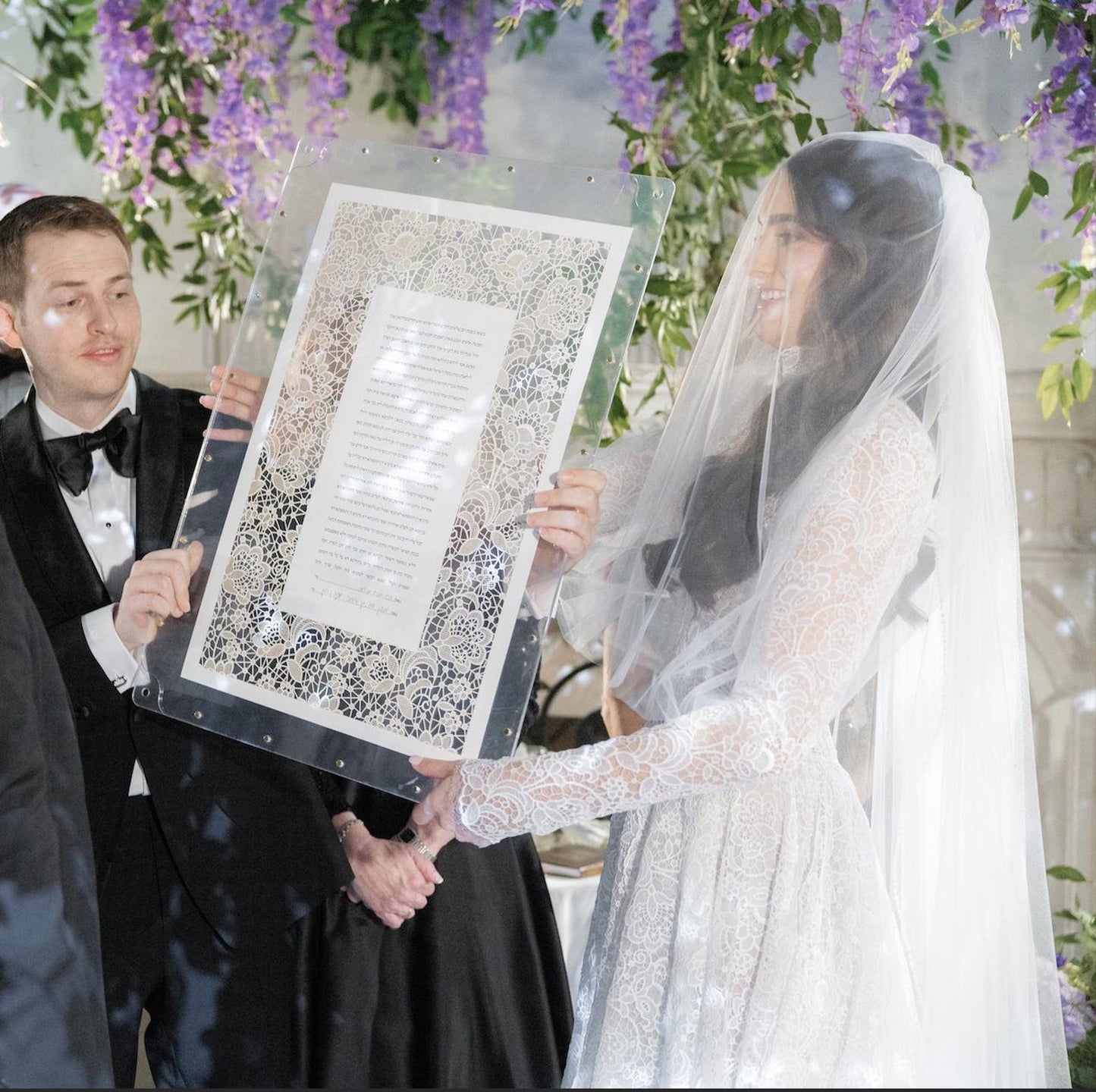 Bridal Lace Ketubah - One Layer