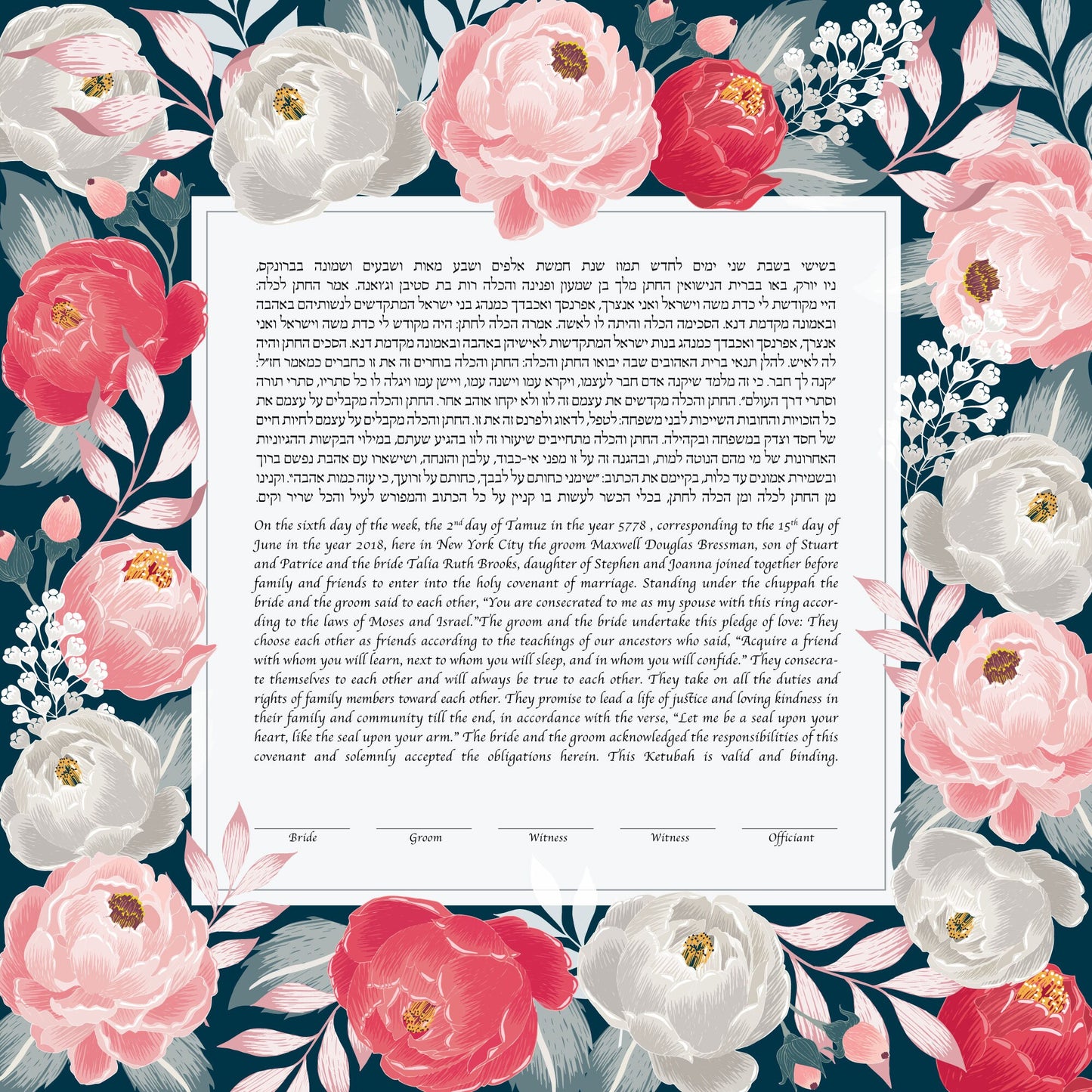 Cool Cluster Square Ketubah Print