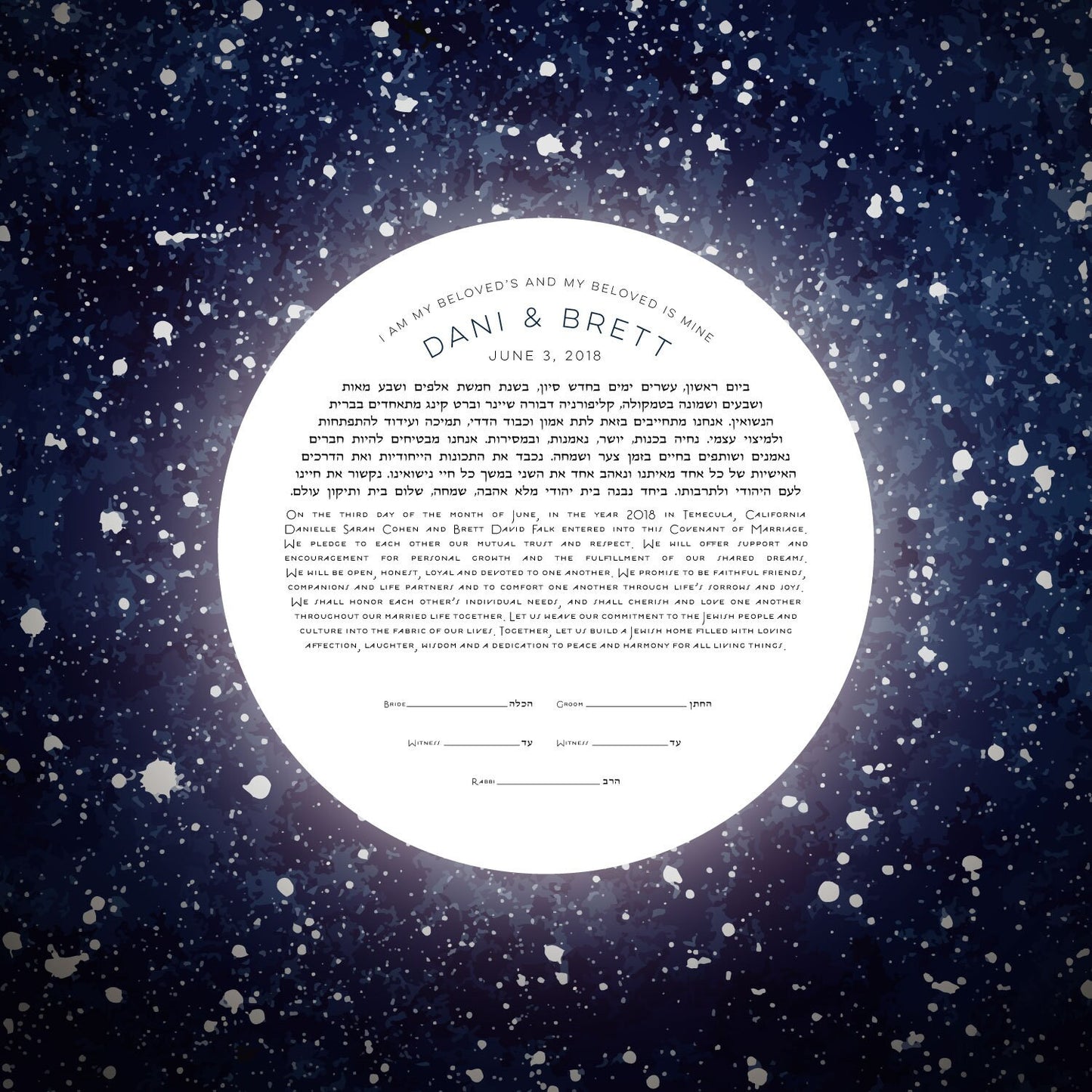 Supernova Ketubah Print