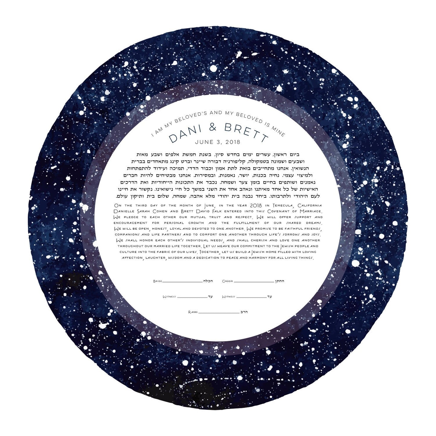 Galaxy Ketubah Print