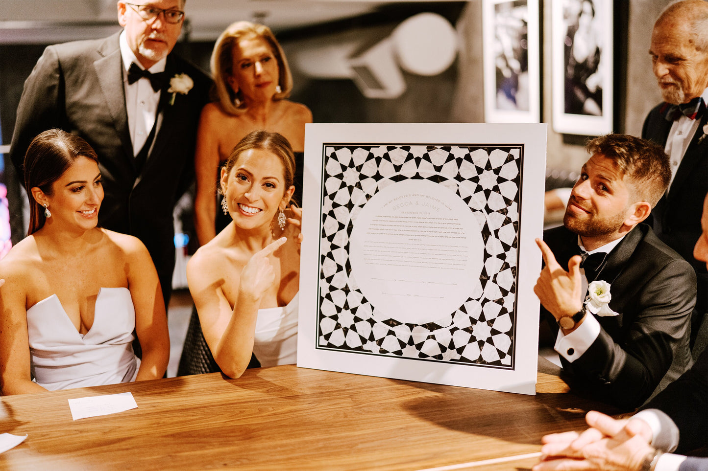 Marble Contrast Mosaic Ketubah Print