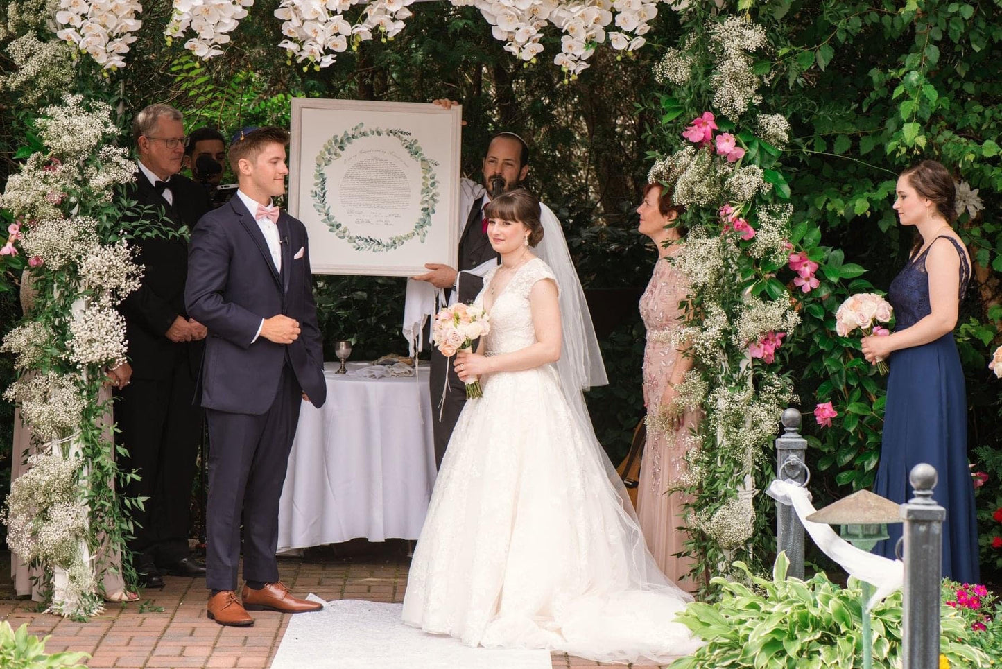 Eucalyptus Ring Ketubah - Fine Art Print for interfaith, reform and orthodox weddings
