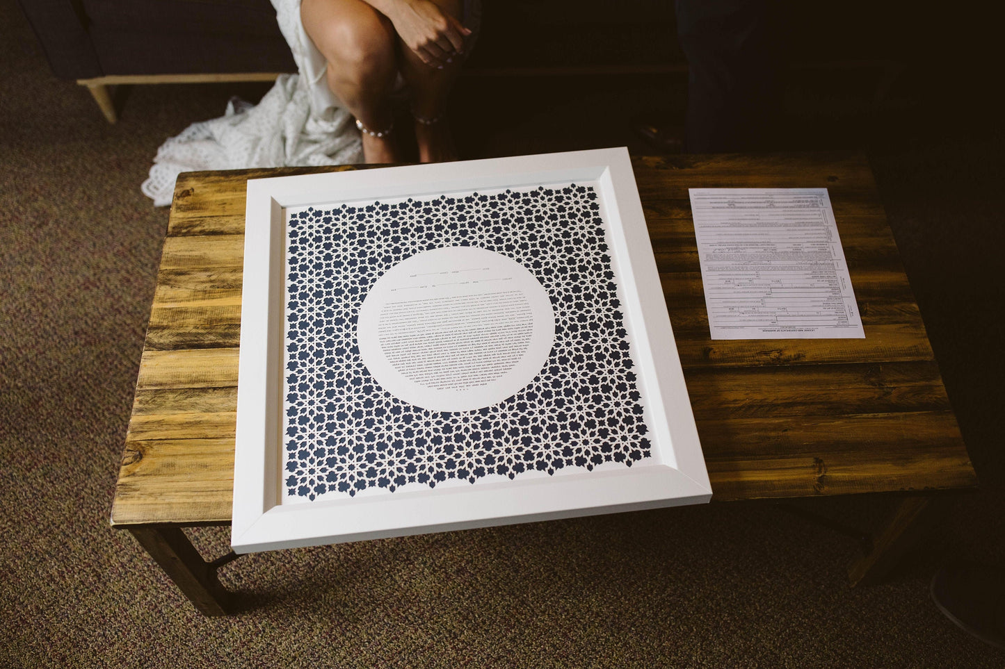 Laser Cut Mosaic Pattern Ketubah