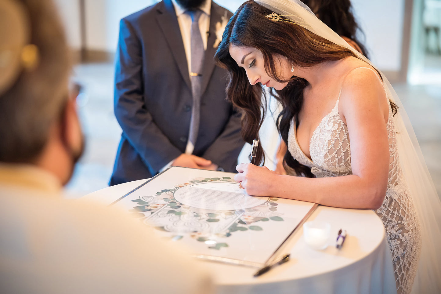 Eucalyptus Hamsa Ketubah - Fine Art Print for interfaith, reform and orthodox weddings
