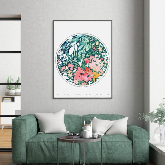 Botanical Circle Watercolor Ketubah