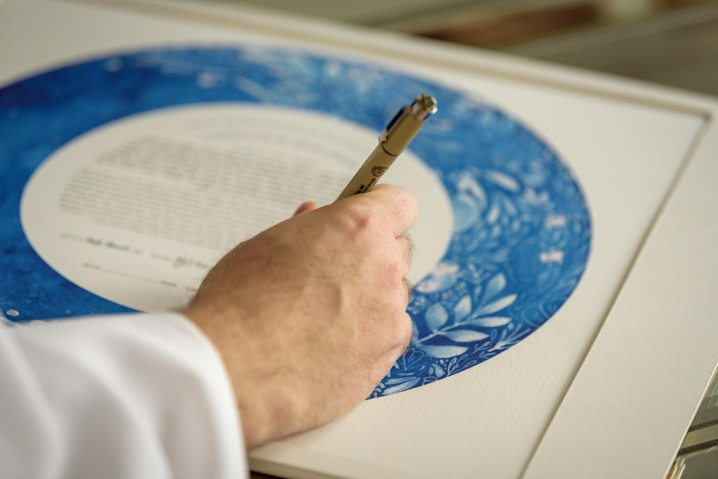 Waxing Flower Moon Watercolor Ketubah print