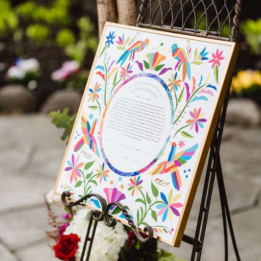 Folk Art Ketubah Print