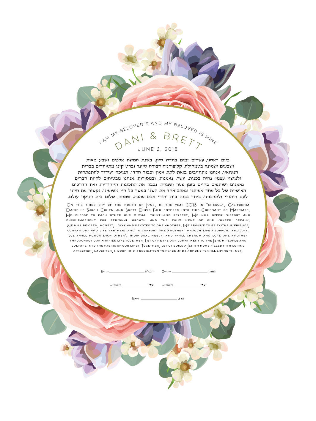 Fresh Circle Ketubah