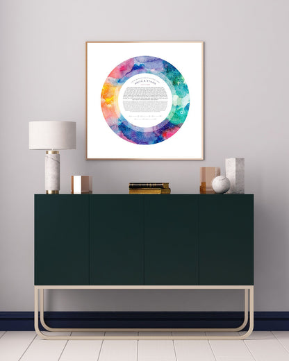 Rainbow Ketubah Print