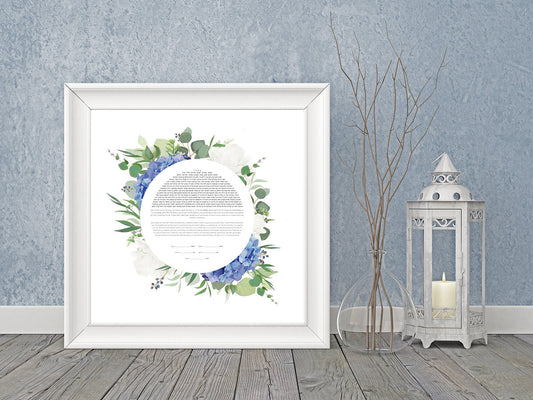 Hydrangea Garden Ketubah Print