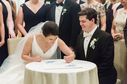 Blue Hydrangea Rhombus Ketubah