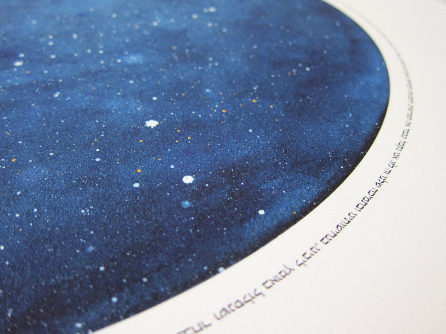 Galaxy Moon Watercolor Ketubah Print with Star Map Option