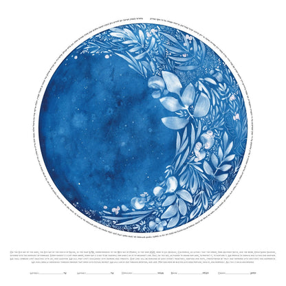 Under Water Flower Moon Ketubah print