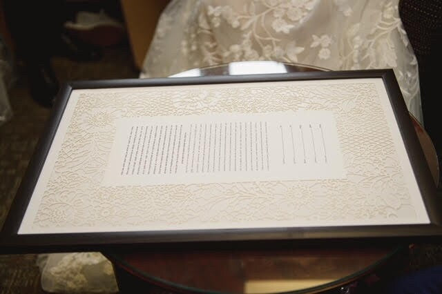 Lace in Bloom, Laser Cut Ketubah