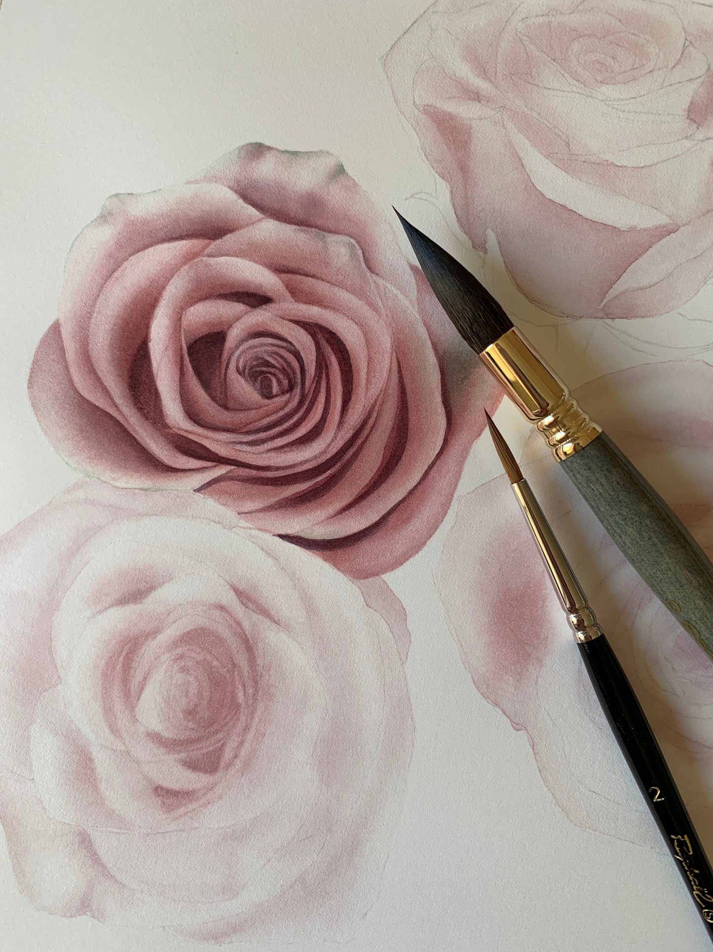 Tiara Rose Ketubah - Hand Painted Watercolour Ketubah Print