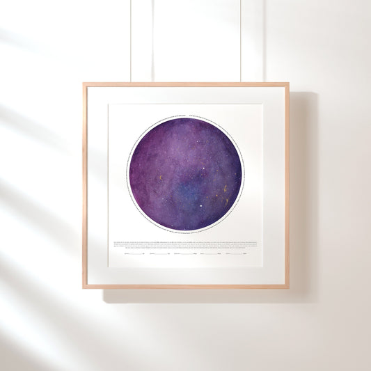 Purple Galaxy Moon Ketubah